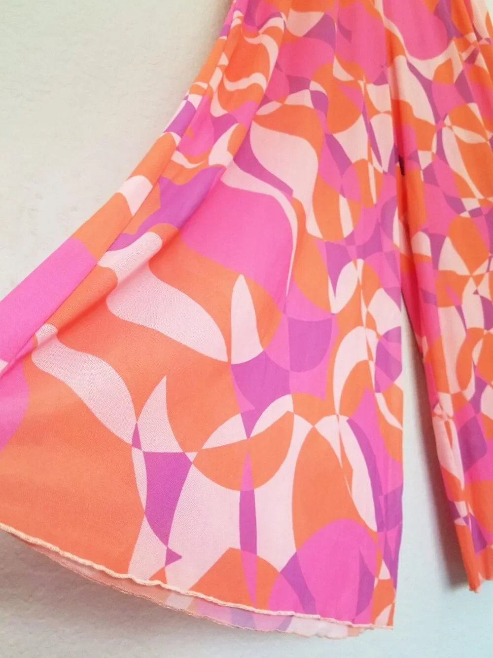 Show Me Your Mumu Jet Setter Retro Wide Leg Pants XL Sheer Swimsuit Coverup $138